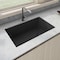 Ruvati 31"x19" Undermount Granite Composite Sgl Bowl Kitchen Sink, Blk RVG2033BK - alternate 1